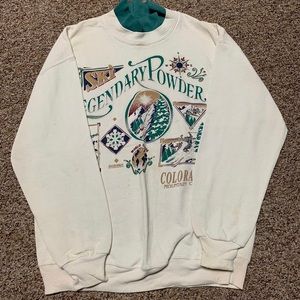 Vintage Jerzees White Ski sweatshirt